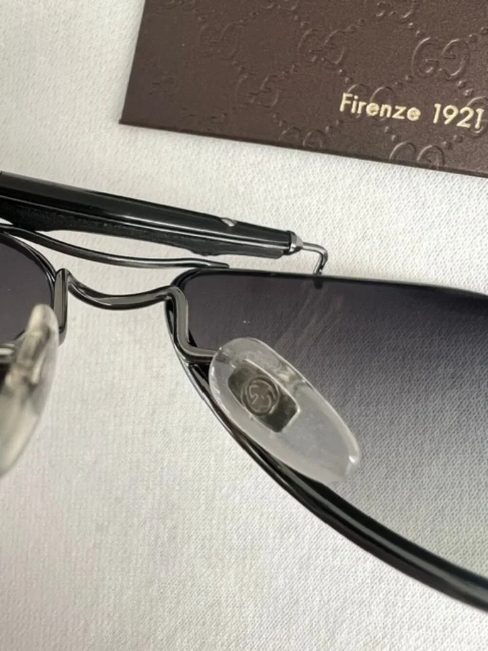 Gucci Silver Gradient Aviator Sunglasses